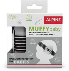 Protección del oído Alpine Black Muffy Baby