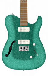 Guitarra eléctrica semi caja Chapman guitars ML3 Pro Traditional Semi-Hollow - Aventurine green sparkle