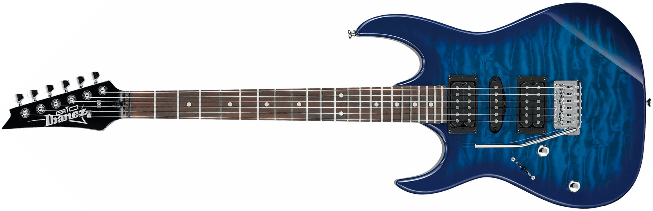 Ibanez Grx70qal Tbb Lh Gaucher Gio Hsh Trem Jat - Transparent Blue Burst - Guitarra electrica para zurdos - Main picture
