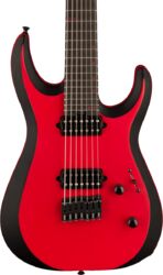 Guitarra eléctrica de 7 cuerdas Jackson Pro Plus Dinky MDK - Satin red w/black bevels