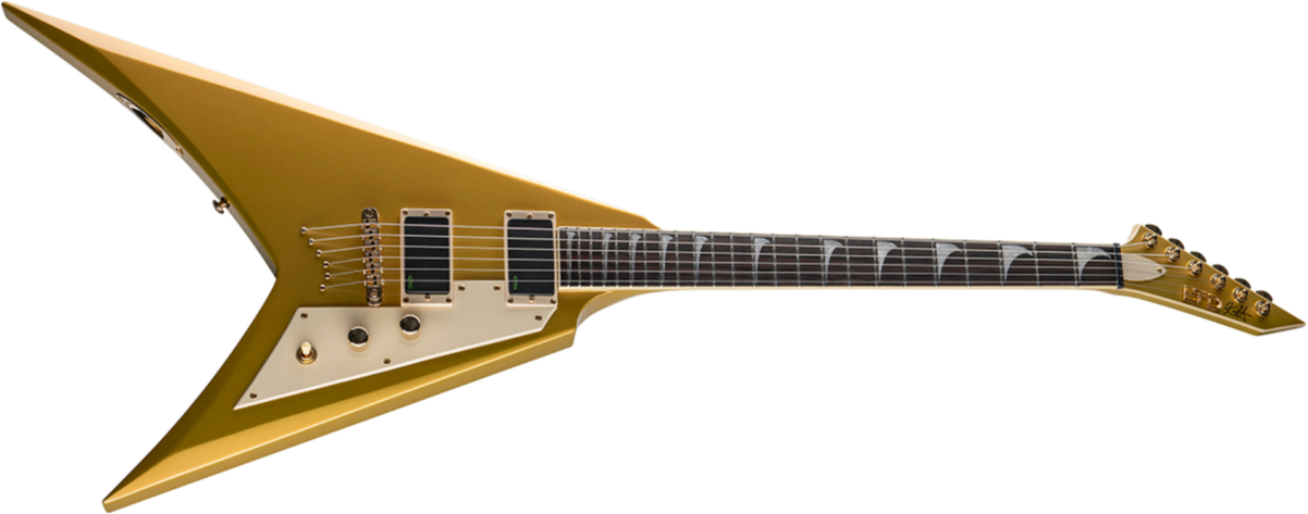 Ltd Kh-v 602 Kirk Hammett Signature Hh Ht Eb - Metallic Gold - Guitarra electrica metalica - Main picture