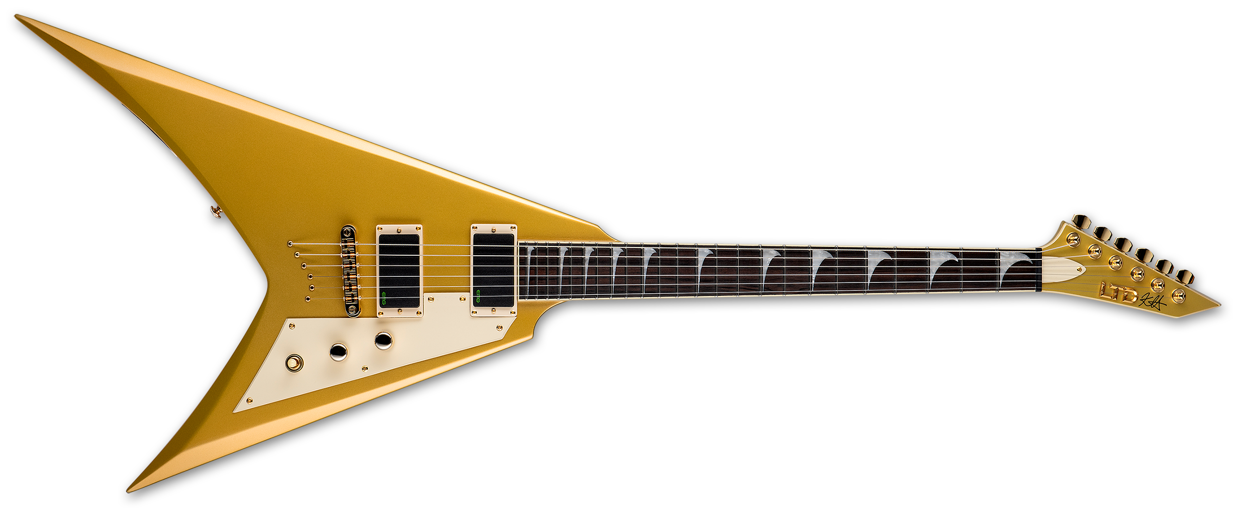 Ltd Kh-v 602 Kirk Hammett Signature Hh Ht Eb - Metallic Gold - Guitarra electrica metalica - Variation 2