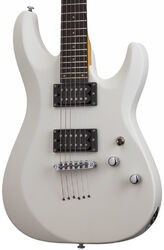 Guitarra eléctrica con forma de str. Schecter C-6 Deluxe - Satin white