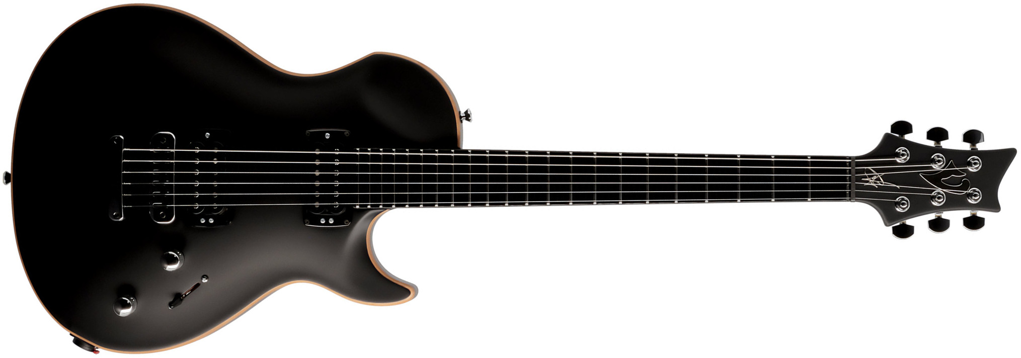 Vigier G.v. Rock 2h Ht Phe - Black Matte - Guitarra eléctrica de corte único. - Main picture