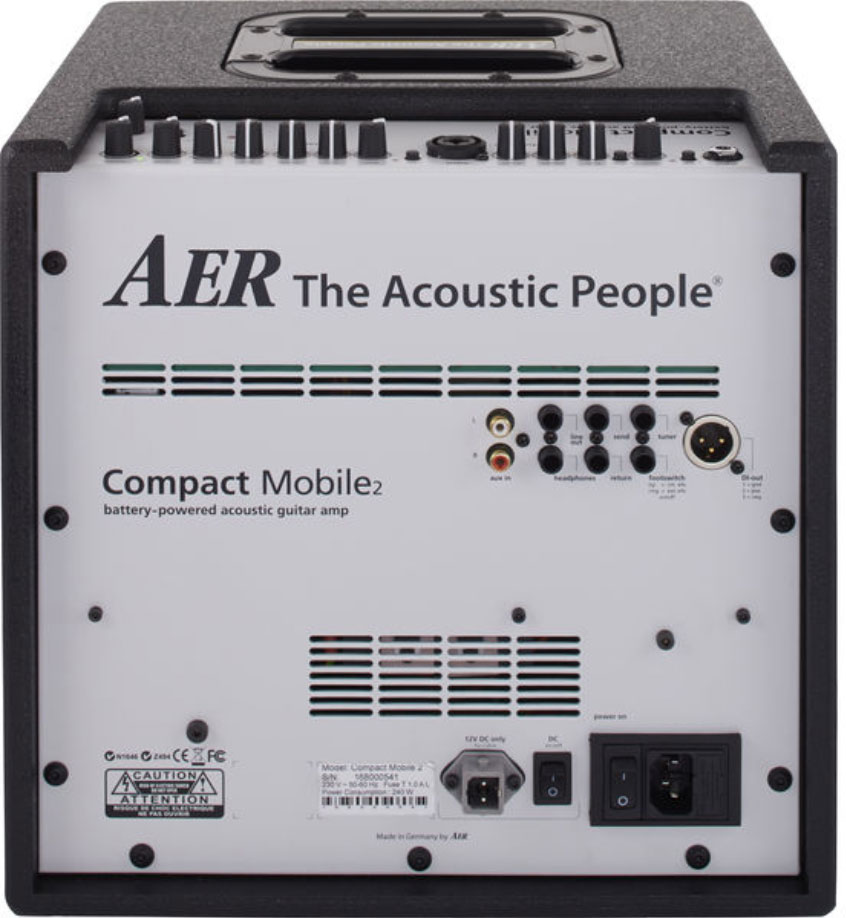 Aer Compact Mobile 2 Battery Powered 60w 1x8 Black +housse - Combo amplificador para guitarra eléctrica - Variation 1