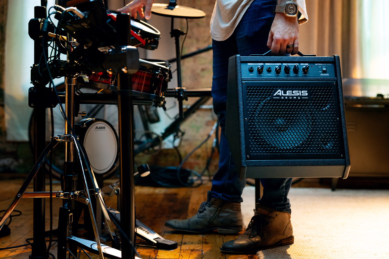 Alesis Nitro Amp Pro 80w 1x8 - Sistema de amplificación para batería electrónica - Variation 4