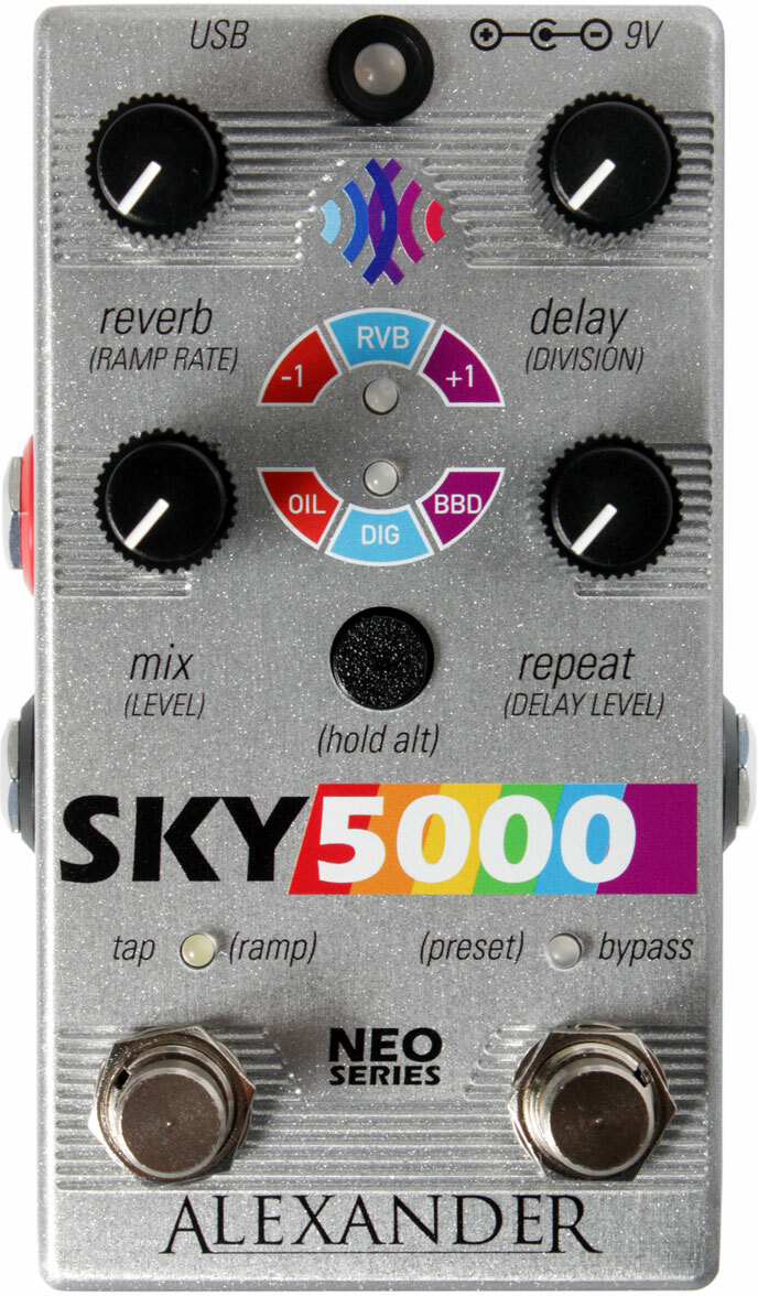 Alexander Pedals Sky 5000 Reverb & Delay - Pedal de reverb / delay / eco - Main picture