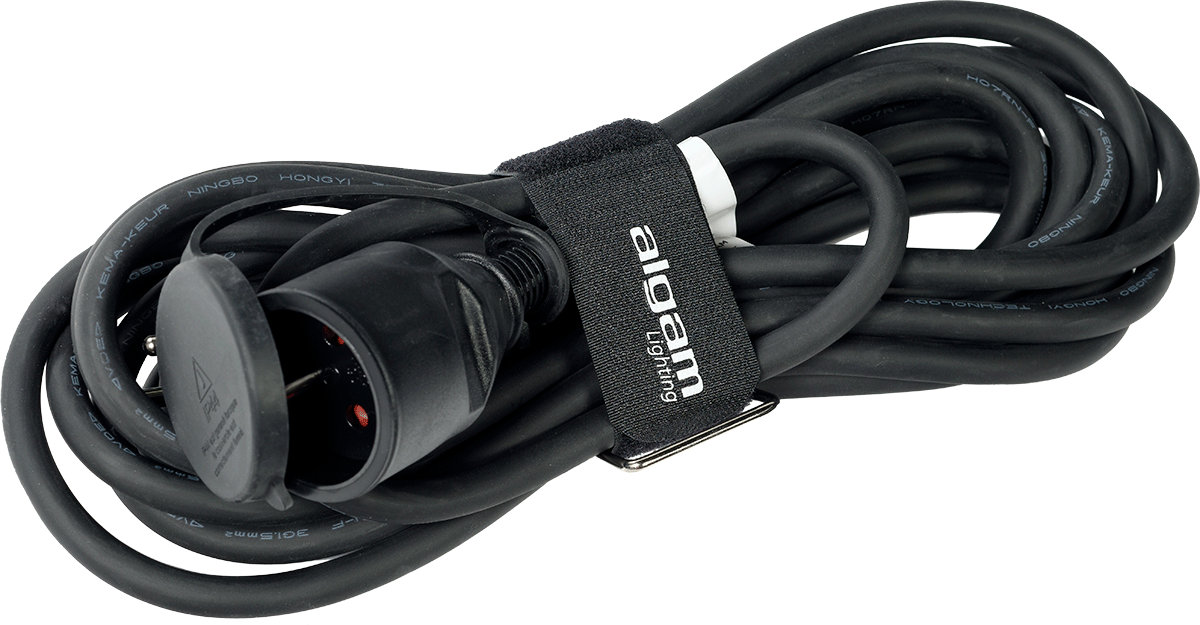 Algam Lighting Rallonge Ip44 Prise Ce H07rn-f 3g1,5mm² - 5m Noir - Cable - Main picture