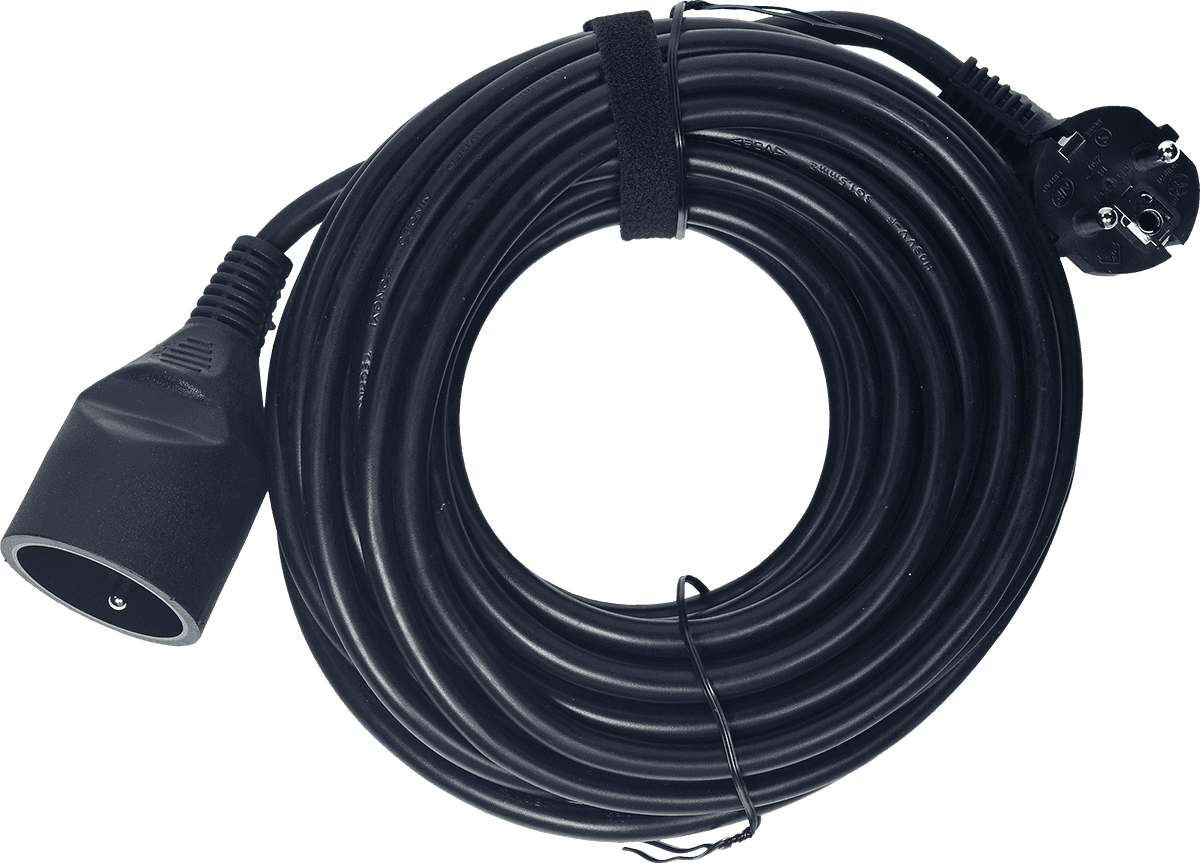 Algam Lighting Rallonge Standard Pvc H05vv-f 3g1,5mm² - 20m Noir - Cable - Main picture