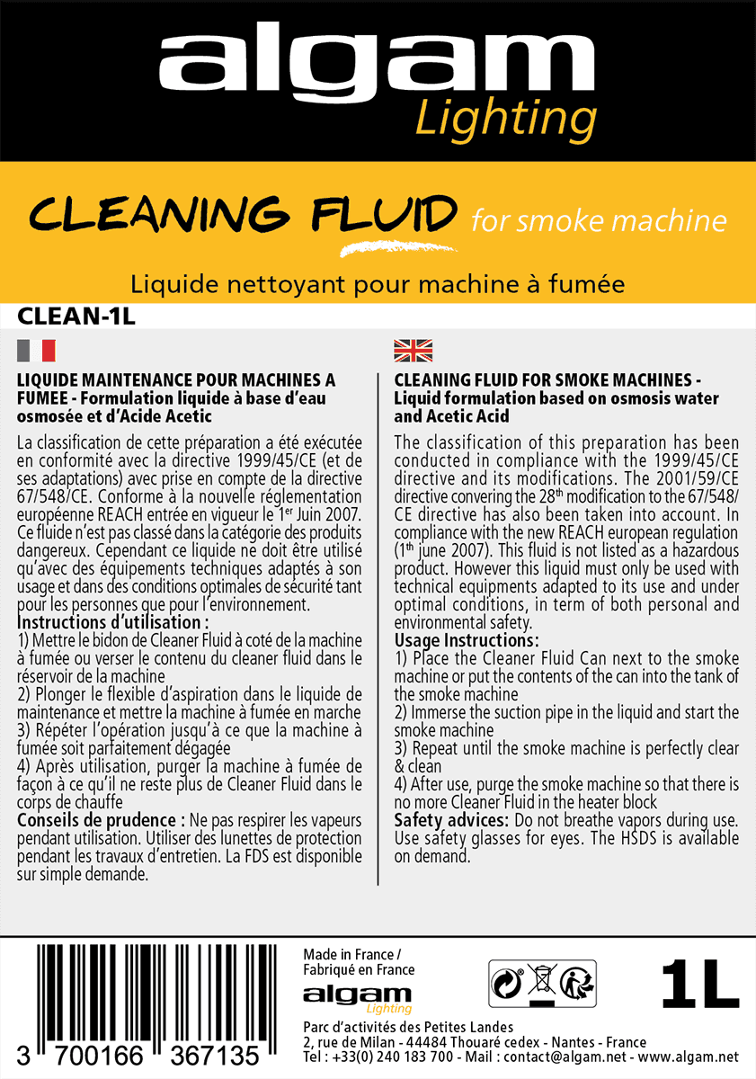 Algam Lighting Liquide Machine A Fumee - 1l - Fluidos para máquinas - Variation 1