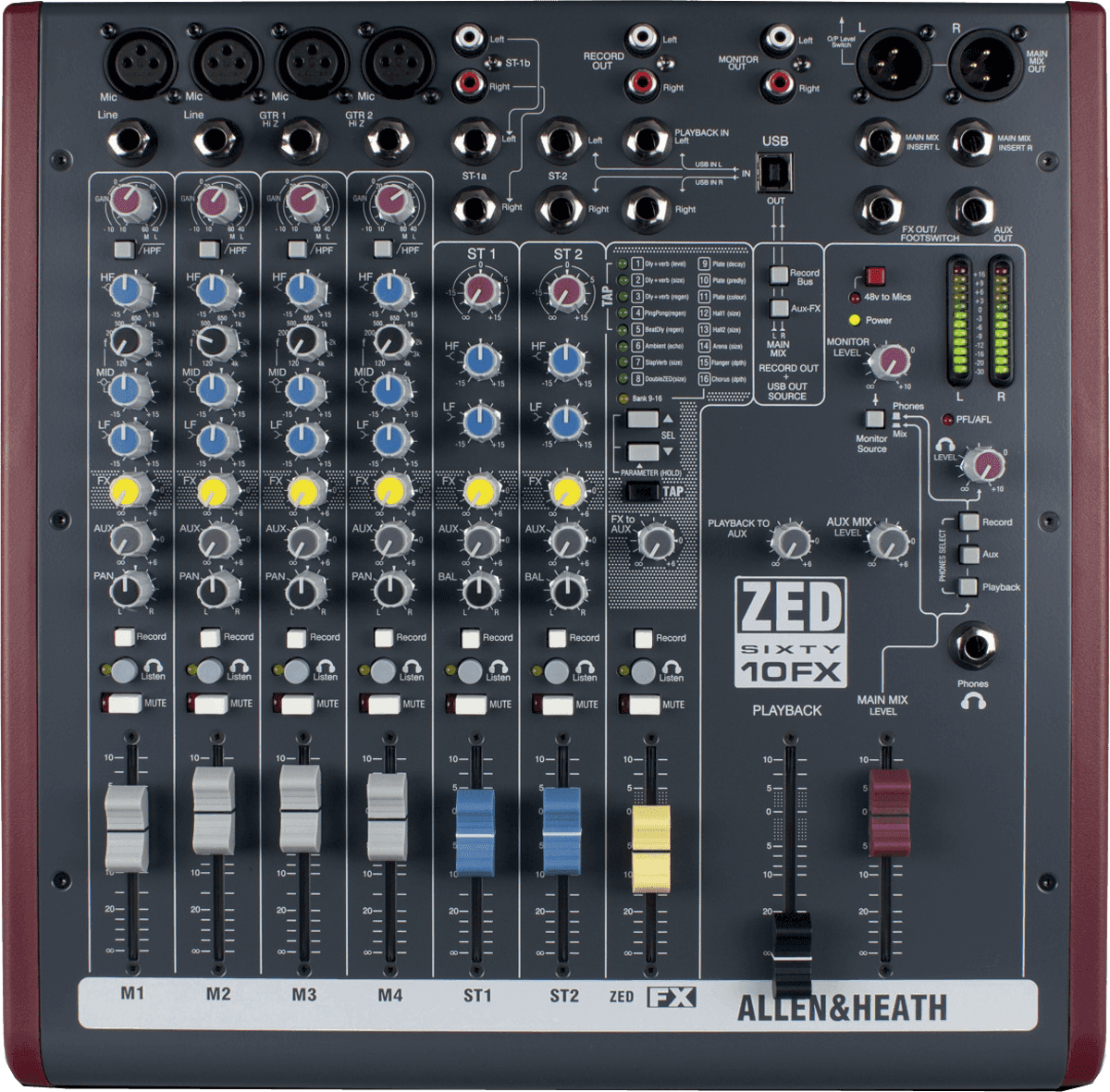 Allen & Heath Zed60-10fx - Mesa de mezcla analógica - Main picture