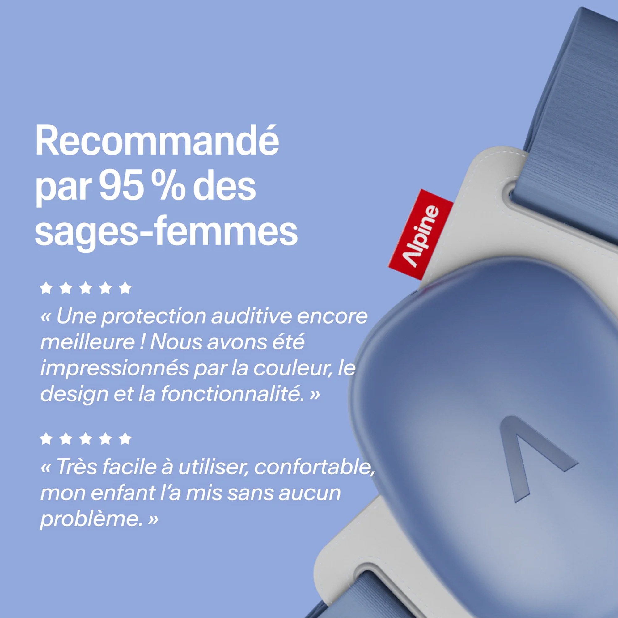 Alpine Casque Muffy Baby Denim Blue - Protección del oído - Variation 4