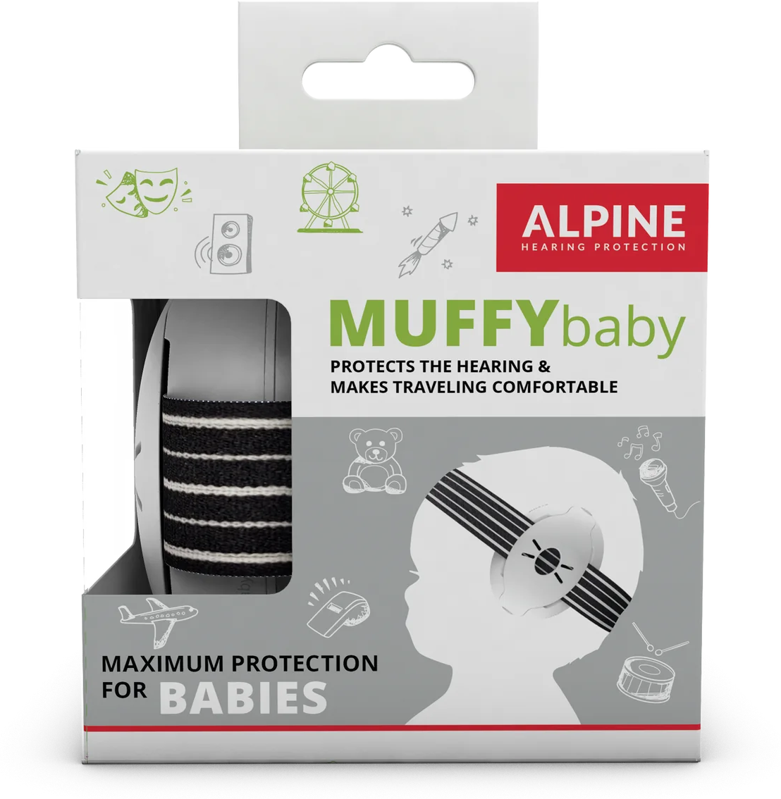 Alpine Muffy Baby Noir - Protección del oído - Main picture