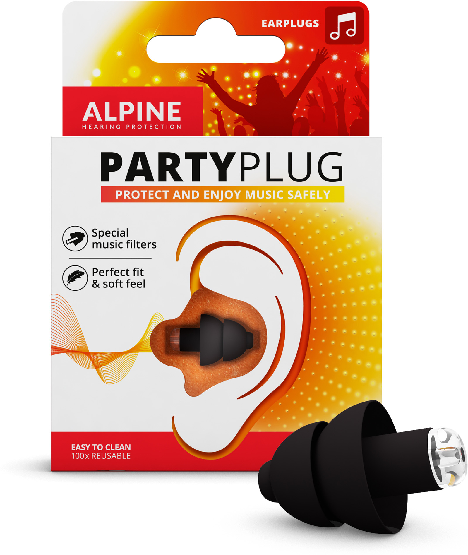 Alpine Partyplug Noir - Protección del oído - Main picture