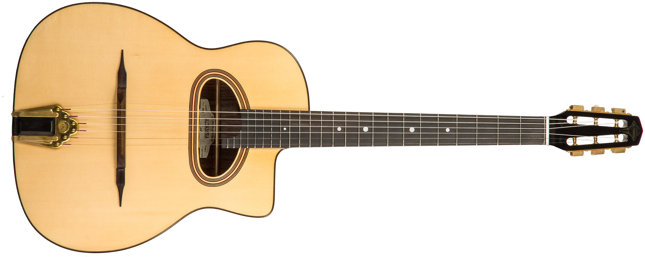 Altamira M01d Gypsy Jazz Grande Bouche Cw Epicea Palissandre Eb +etui - Natural - Guitarra Gypsy - Main picture