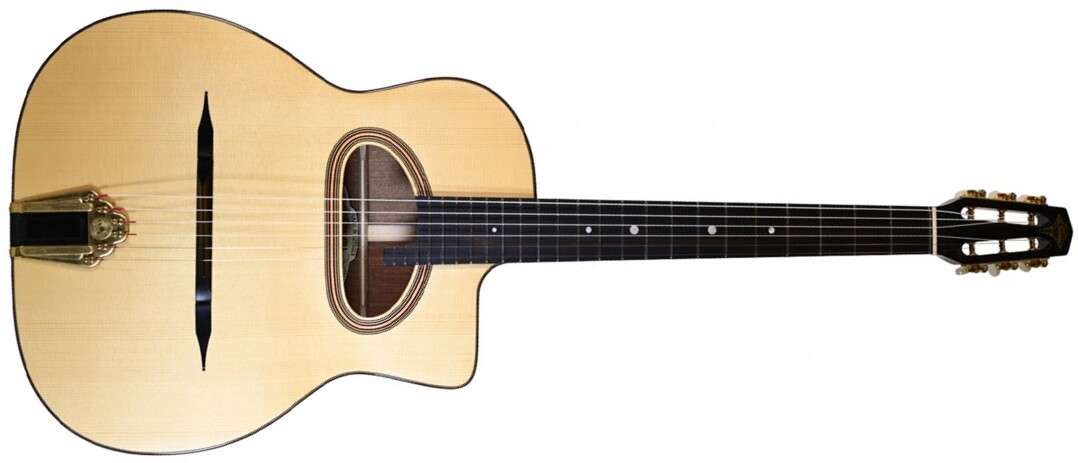Altamira M10 D Hole Gypsy Jazz Grande Bouche Cw Epicea Acajou Eb - Natural - Guitarra Gypsy - Main picture
