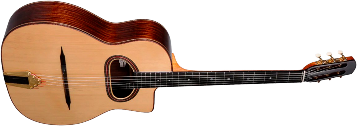Altamira M30 D Hole Gypsy Jazz Grande Bouche Cw Epicea Palissandre Eb +etui - Natural - Guitarra Gypsy - Main picture