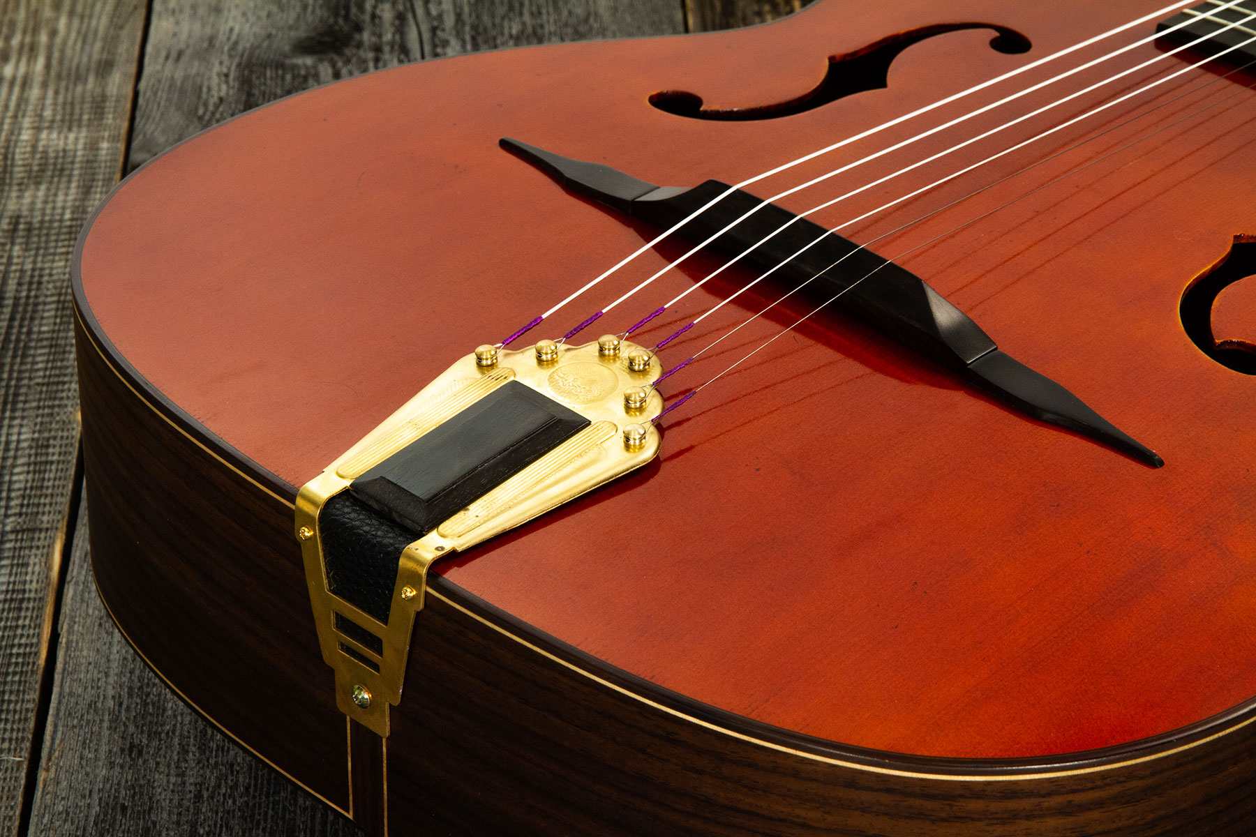 Altamira M01f Gypsy Jazz Cw Epicea Palissandre Eb +etui - Antique Natural - Guitarra Gypsy - Variation 4