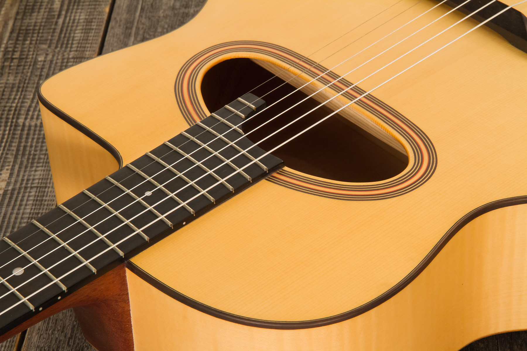 Altamira Md Gypsy Jazz Grande Bouche Cw Epicea Erable Eb +etui - Natural Satin - Guitarra Gypsy - Variation 3