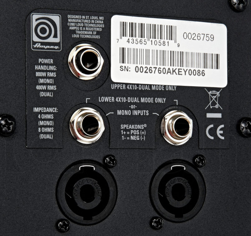 Ampeg Svt-810e 8x10 800w 4-ohms Mono/stereo - Classic Series - Pantalla para bajo - Variation 2