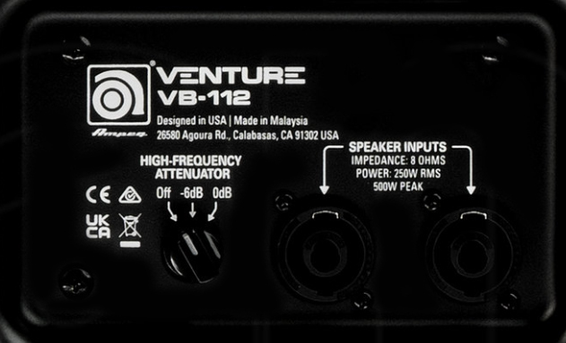 Ampeg Venture Vb112 Bass Cab 1x12 250w 8-ohms - Pantalla para bajo - Variation 2