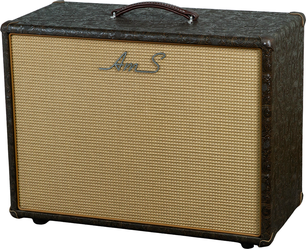 Ams Amplifiers 112 Oval Back Guitar Cab. 1x12 Fane Crescendo 100w 8-ohms Brown Cowboy - Cabina amplificador para guitarra eléctrica - Main picture