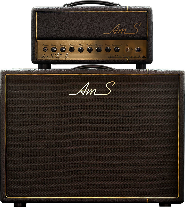 Ams Amplifiers Little Legend 20 Head 20w + Cab 1x12 V30-ob Black - Stack amplificador guitarra eléctrica - Main picture