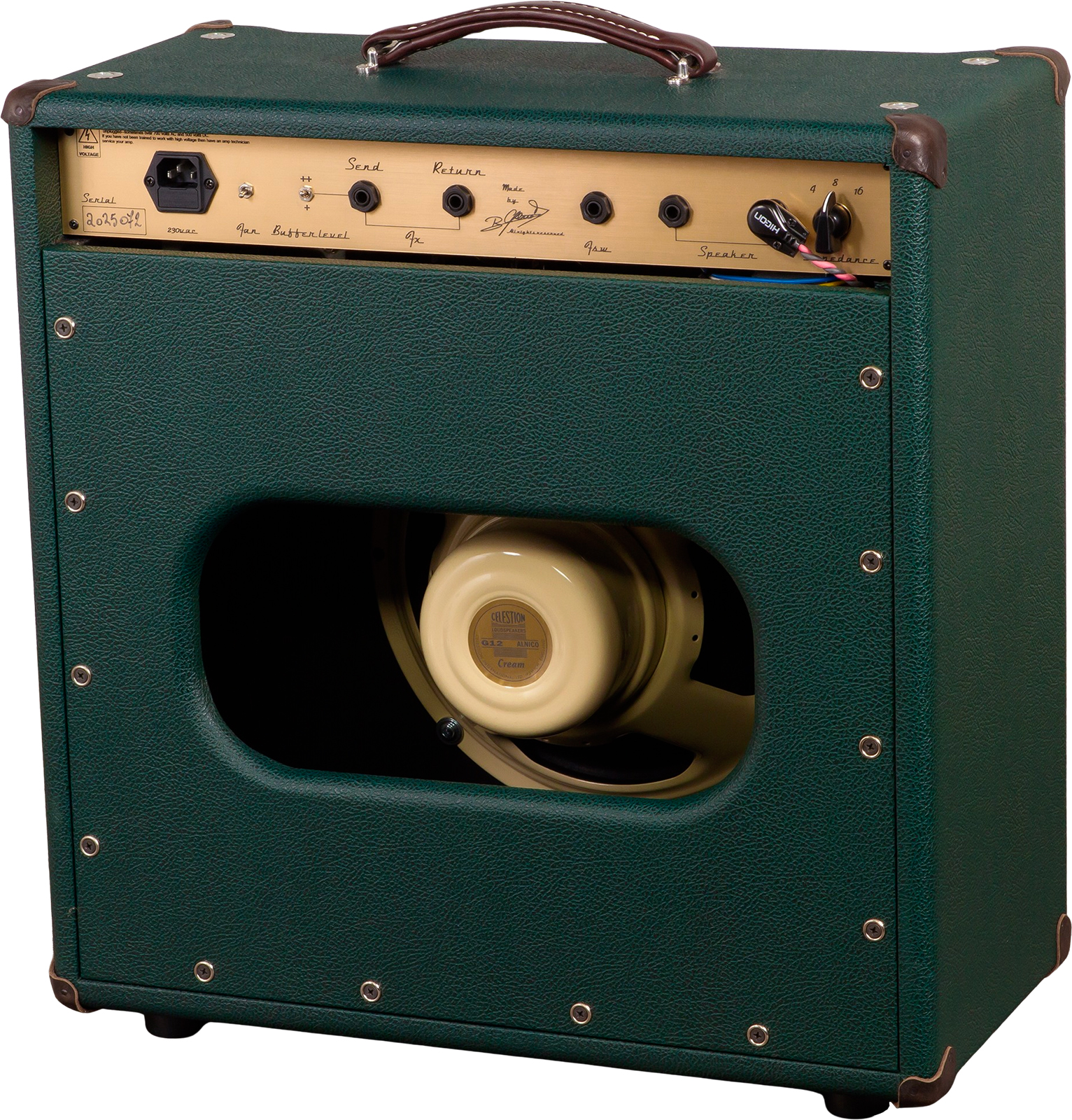 Ams Amplifiers The One 50 Spring Reverb 1x12 Combo 50w 6l6 British Racing - Combo amplificador para guitarra eléctrica - Variation 1