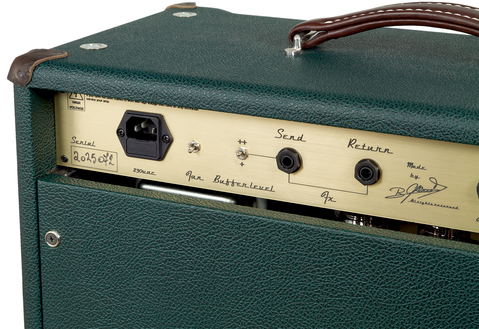 Ams Amplifiers The One 50 Spring Reverb 1x12 Combo 50w 6l6 British Racing - Combo amplificador para guitarra eléctrica - Variation 5