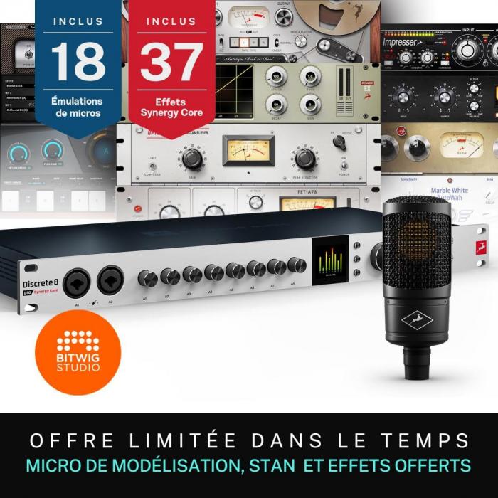Interface de audio thunderbolt Antelope audio Discrete 8 Pro Synergy Core + Edge Solo