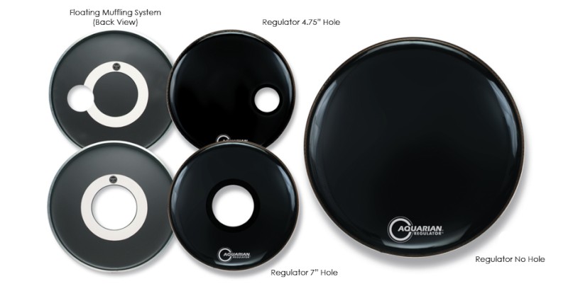 Aquarian 18 Regulator Black Bass Drum Head - 18 Pouces - Parche de bombo - Variation 1