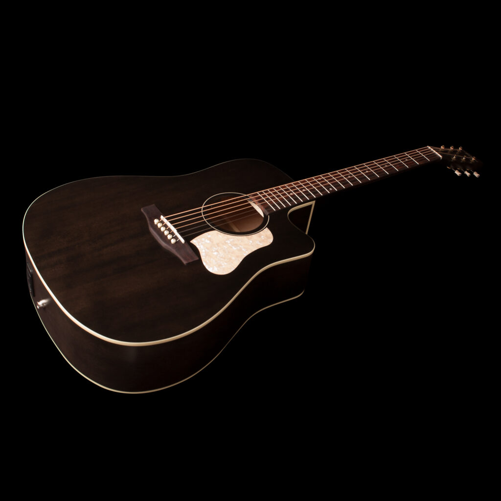 Art Et Lutherie Americana Cw Presys Ii Dreadnought Cedre Merisier Rw - Faded Black - Guitarra electro acustica - Variation 2