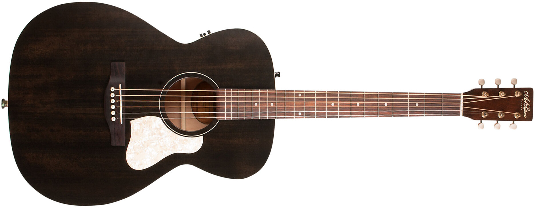 Art Et Lutherie Legacy Presys Ii Concert Hall Cedre Merisier Rw - Faded Black Semi Gloss - Guitarra folk - Main picture