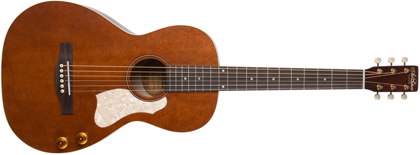 Art Et Lutherie Roadhouse Parlor Q-discrete Epicea Merisier - Havana Brown - Guitarra electro acustica - Main picture