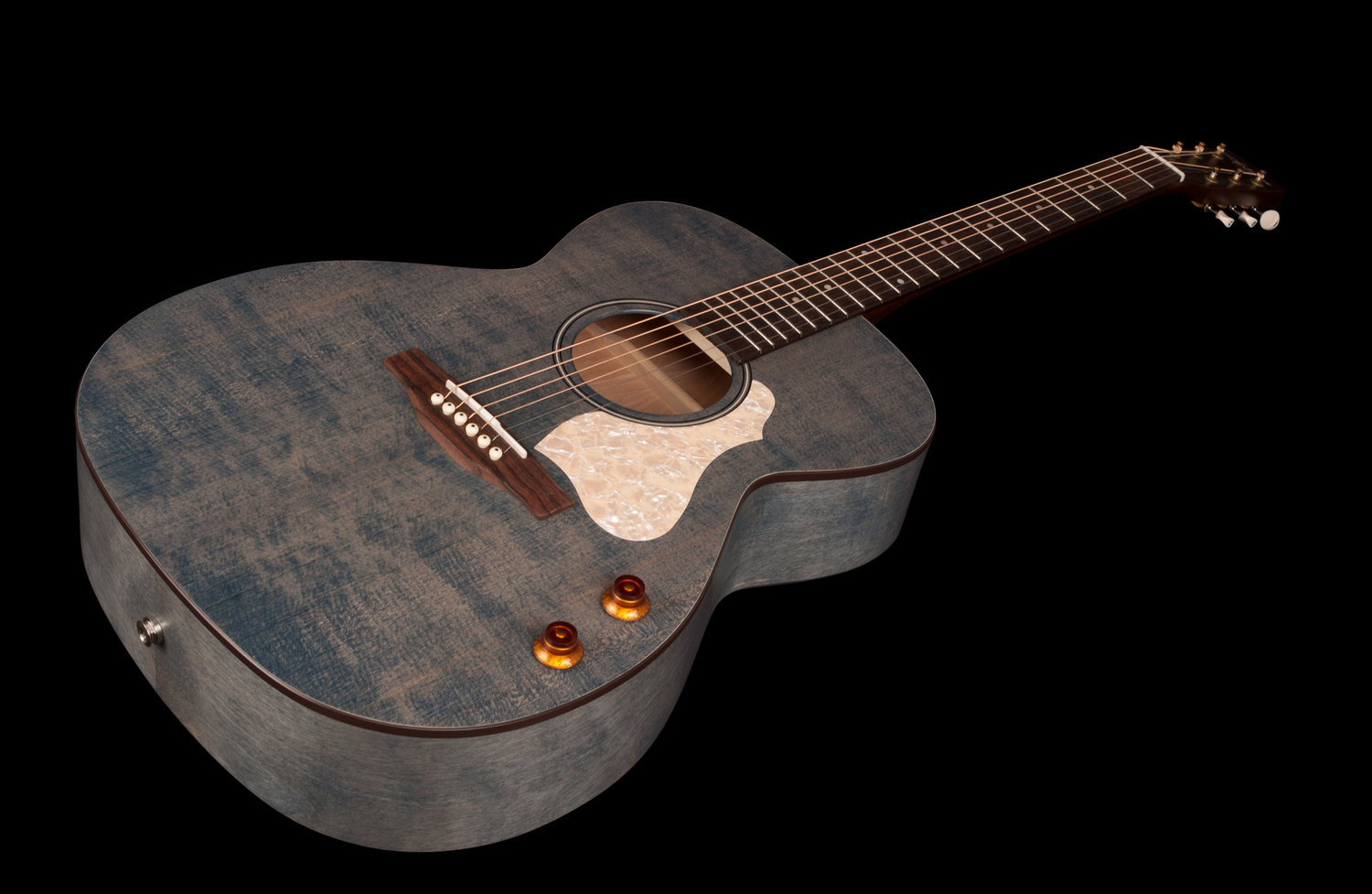 Art Et Lutherie Legacy Concert Hall Q-discrete Epicea Merisier Rw - Denim Blue Sg - Guitarra electro acustica - Variation 3