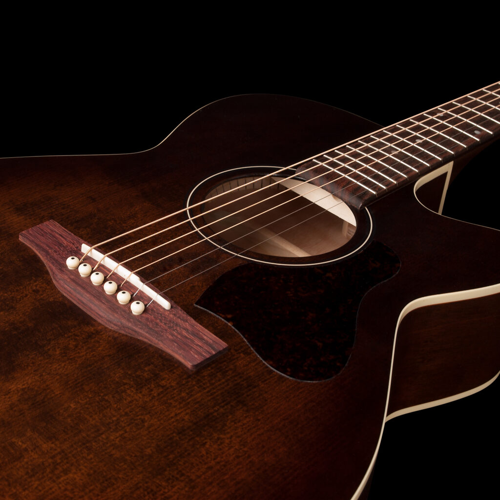 Art Et Lutherie Legacy Cw Presys Ii Concert Hall Cedre Merisier Rw - Bourbon Burst - Guitarra electro acustica - Variation 3