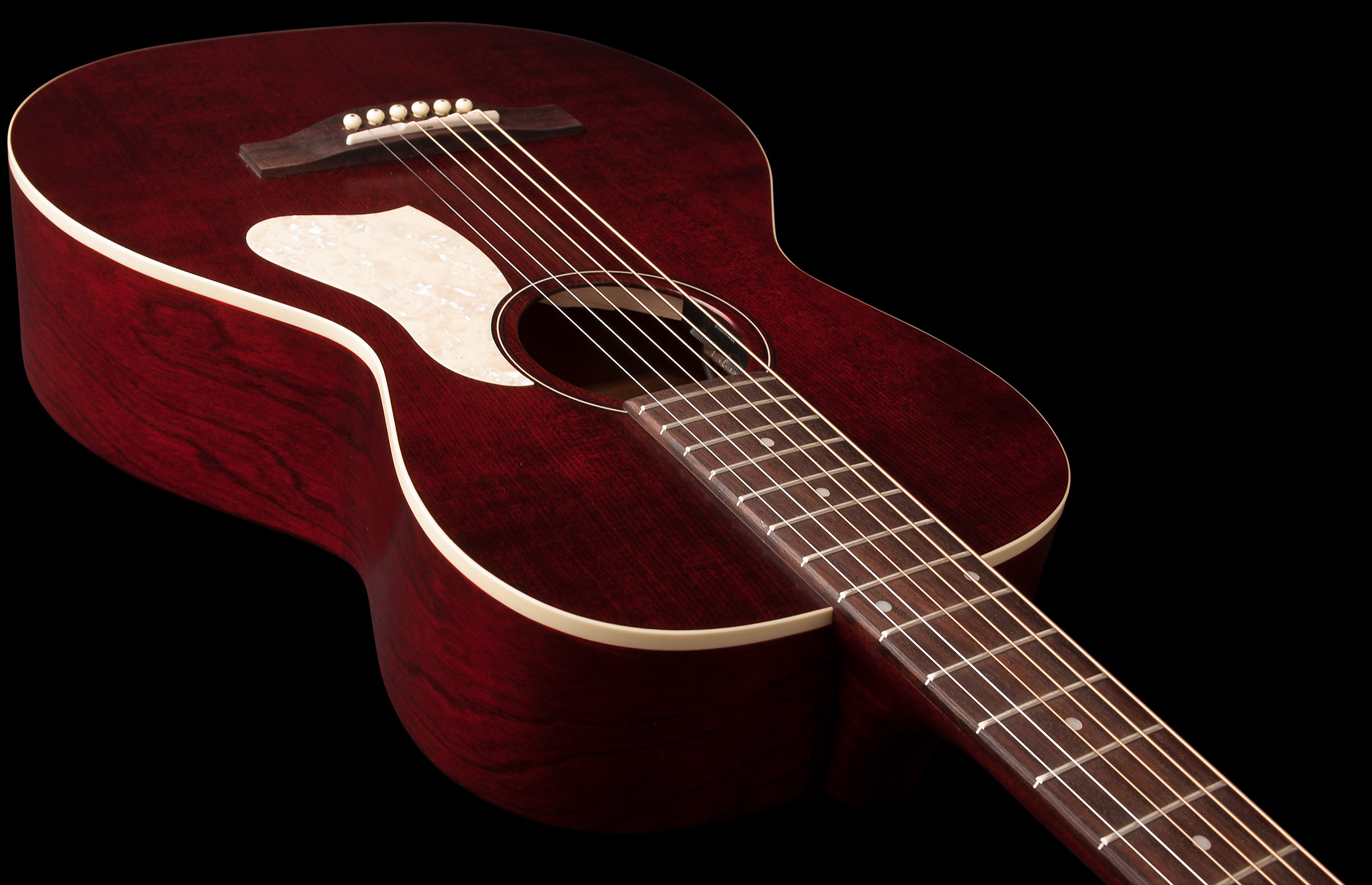 Art Et Lutherie Roadhouse Parlor A/e Epicea Merisier Rw - Tennessee Red - Guitarra electro acustica - Variation 2