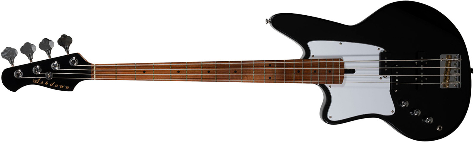 Ashdown The Saint Roasted Lh Gaucher Mn - Gloss Black - Bajo eléctrico de cuerpo sólido - Main picture