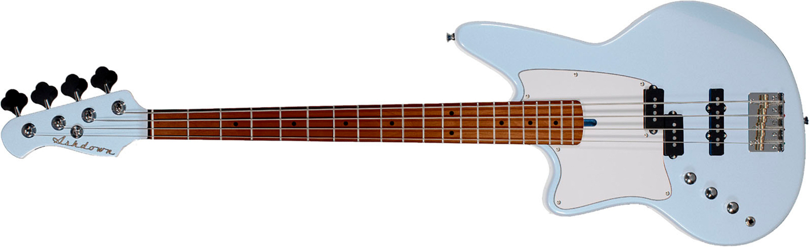 Ashdown The Saint Roasted Lh Gaucher Mn - Ice Blue - Bajo eléctrico de cuerpo sólido - Main picture
