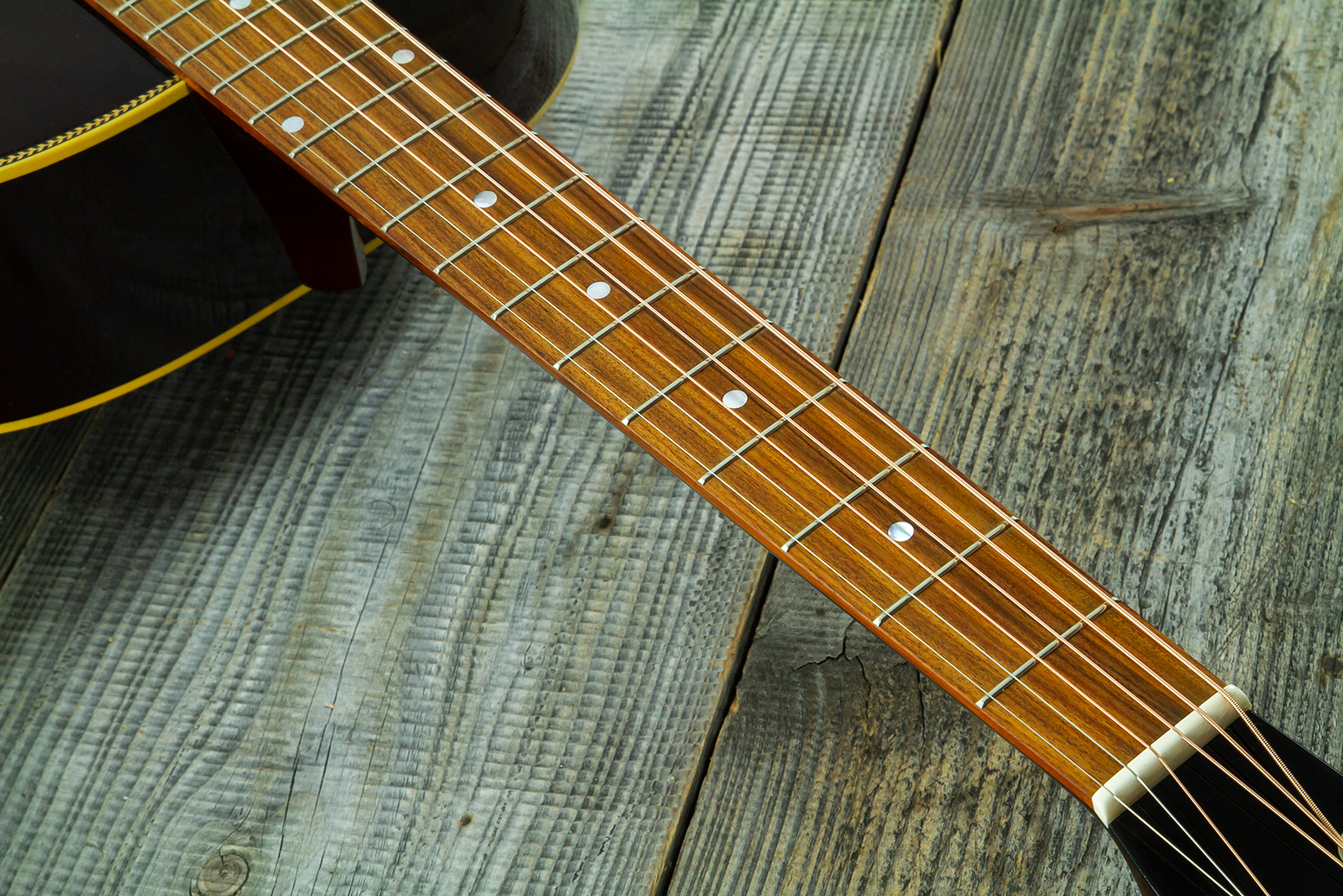 Atkin Custom Shop J43 Dreadnought Shsc Epicea Acajou Rw #4411 - Aged Sunburst - Guitarra folk - Variation 5