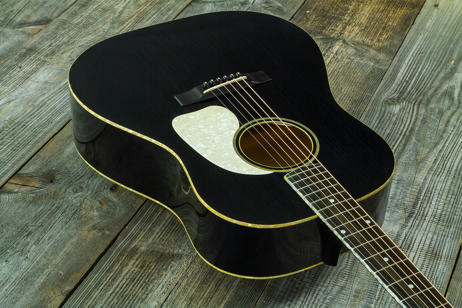 Atkin The Forty Three Dreadnought Shsc Epicea Erable Eb - Aged Black Pearl - Guitarra folk - Variation 2