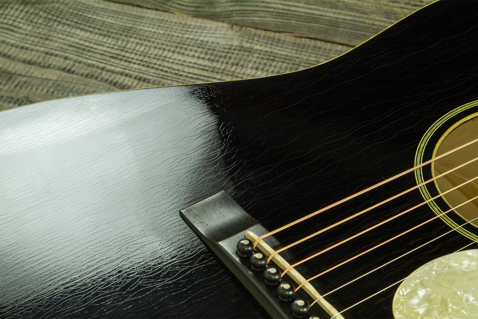 Atkin The Forty Three Dreadnought Shsc Epicea Erable Eb - Aged Black Pearl - Guitarra folk - Variation 4