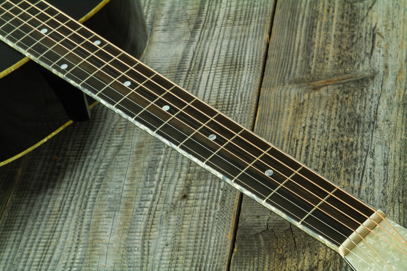 Atkin The Forty Three Dreadnought Shsc Epicea Erable Eb - Aged Black Pearl - Guitarra folk - Variation 7