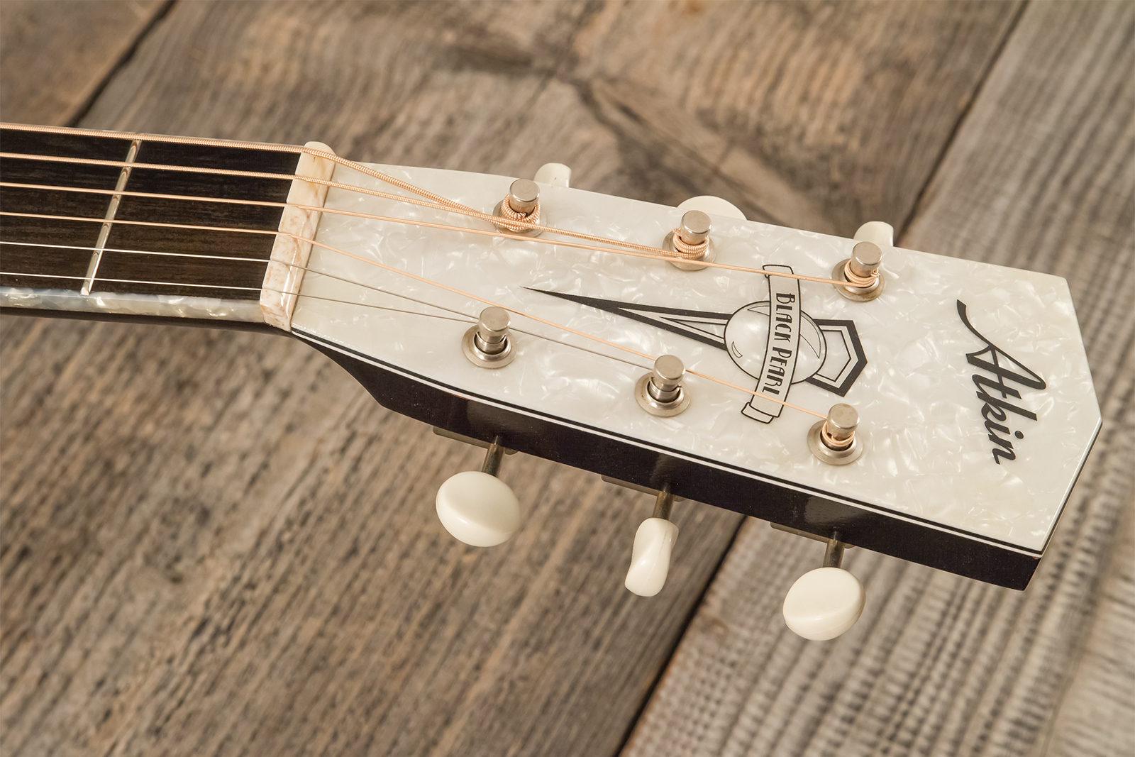 Atkin The Thirty Six Black Pearl Slope Shoulder Parlor Epicea Erable Eb #3856 - Black Pearl - Guitarra folk - Variation 6