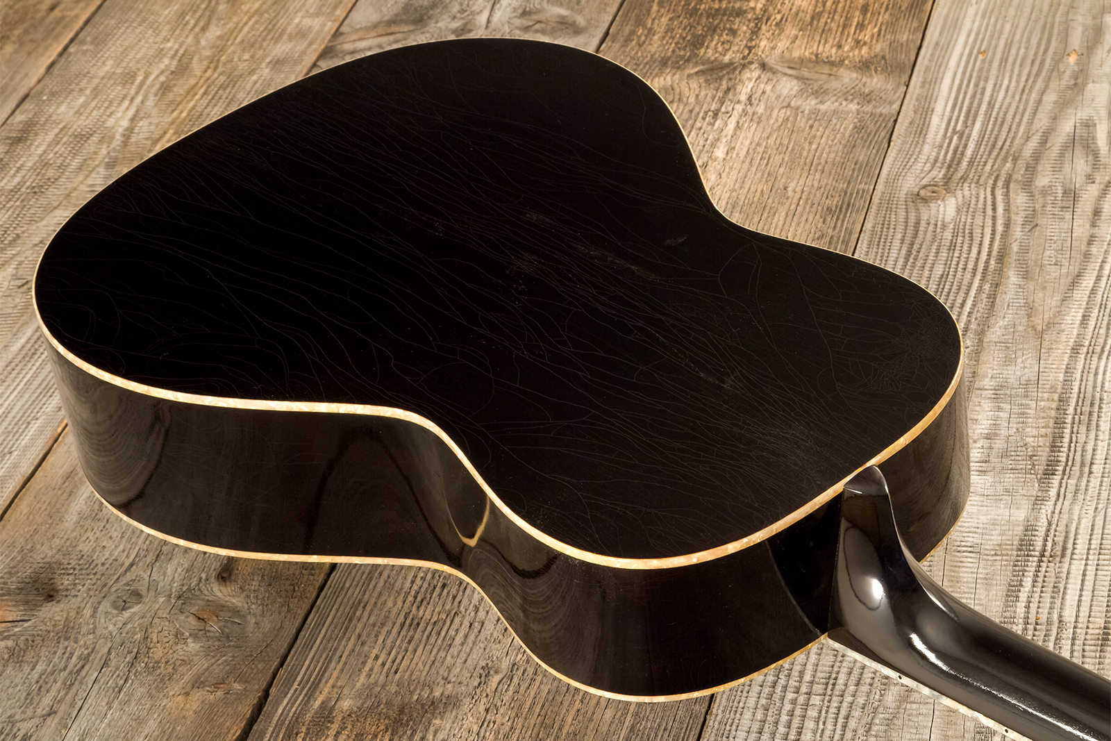 Atkin The Thirty Six Black Pearl Slope Shoulder Parlor Epicea Erable Eb #3856 - Black Pearl - Guitarra folk - Variation 7