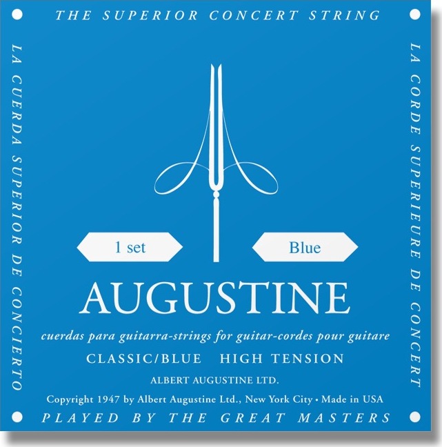 Augustine Jeu De 6 Cordes Classic Blue Tension Forte - Cuerdas guitarra clásica nylon - Main picture