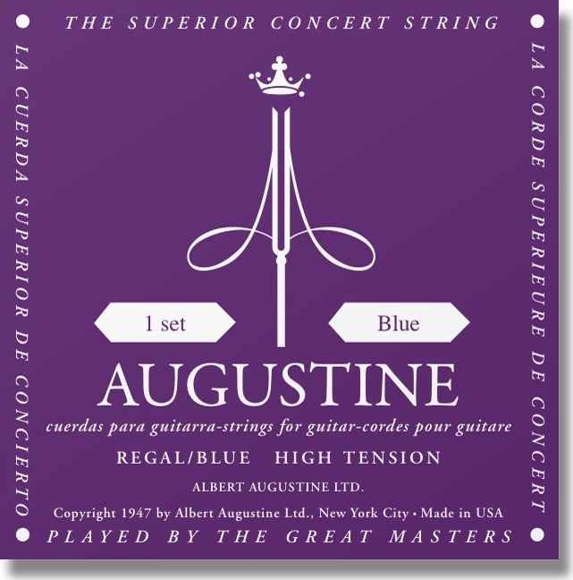 Augustine Jeu De 6 Cordes Regal Bleu Fort / Nylon Clair-file Argent - Cuerdas guitarra clásica nylon - Main picture