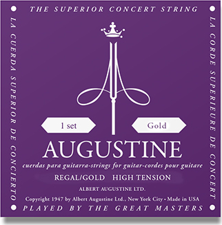 Augustine Jeu De 6 Cordes Regal Gold Fort / Nylon Clair-file Gold - Cuerdas guitarra clásica nylon - Main picture