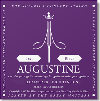Augustine Jeu De 6 Cordes Regal Noire Faible / Nylon Clair-file Argent - Cuerdas guitarra clásica nylon - Main picture