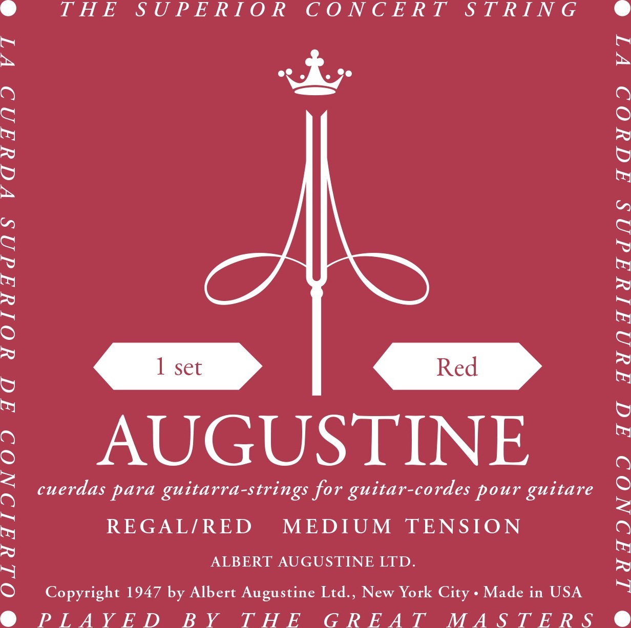 Augustine Jeu De 6 Cordes Regal Rouge Medium / Nylon Clair-file Argent - Cuerdas guitarra clásica nylon - Main picture